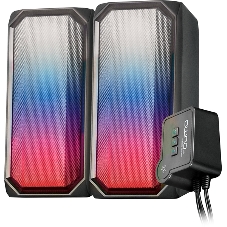 Акустическая система RGb 2.0 + Bluetooth, Qumo Charisma (ВТ 0054), 15ВТ, объемное звучание, отключаемая многорежимная RGb подсветка, USB+Jack 3,5мм