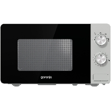 Микроволновая печь Gorenje MO20E1S серебристый, 20 л, 800 Вт, переключатели - поворотный механизм
