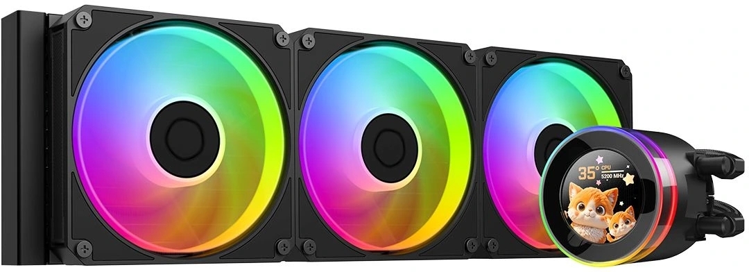 Система водяного охлаждения ID-Cooling SL360 V2 ARGB черный, алюминий/медь, 2500 об/мин, 31 дБ, 4 pin, 350 Вт