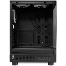 Компьютерный корпус HSPD F510, Panoramic Mid Tower, черный, TG, 0.5 SPCC, 3x120мм ARGb ATX, mATX, mITX 180/280/160мм 1x2.5
