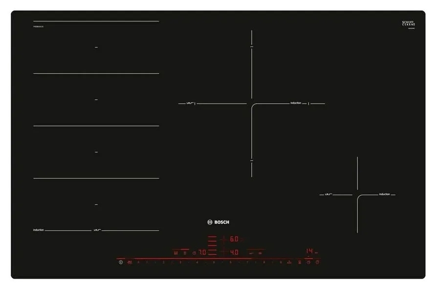 Индукционная варочная панель Bosch PXE801DC1E черный