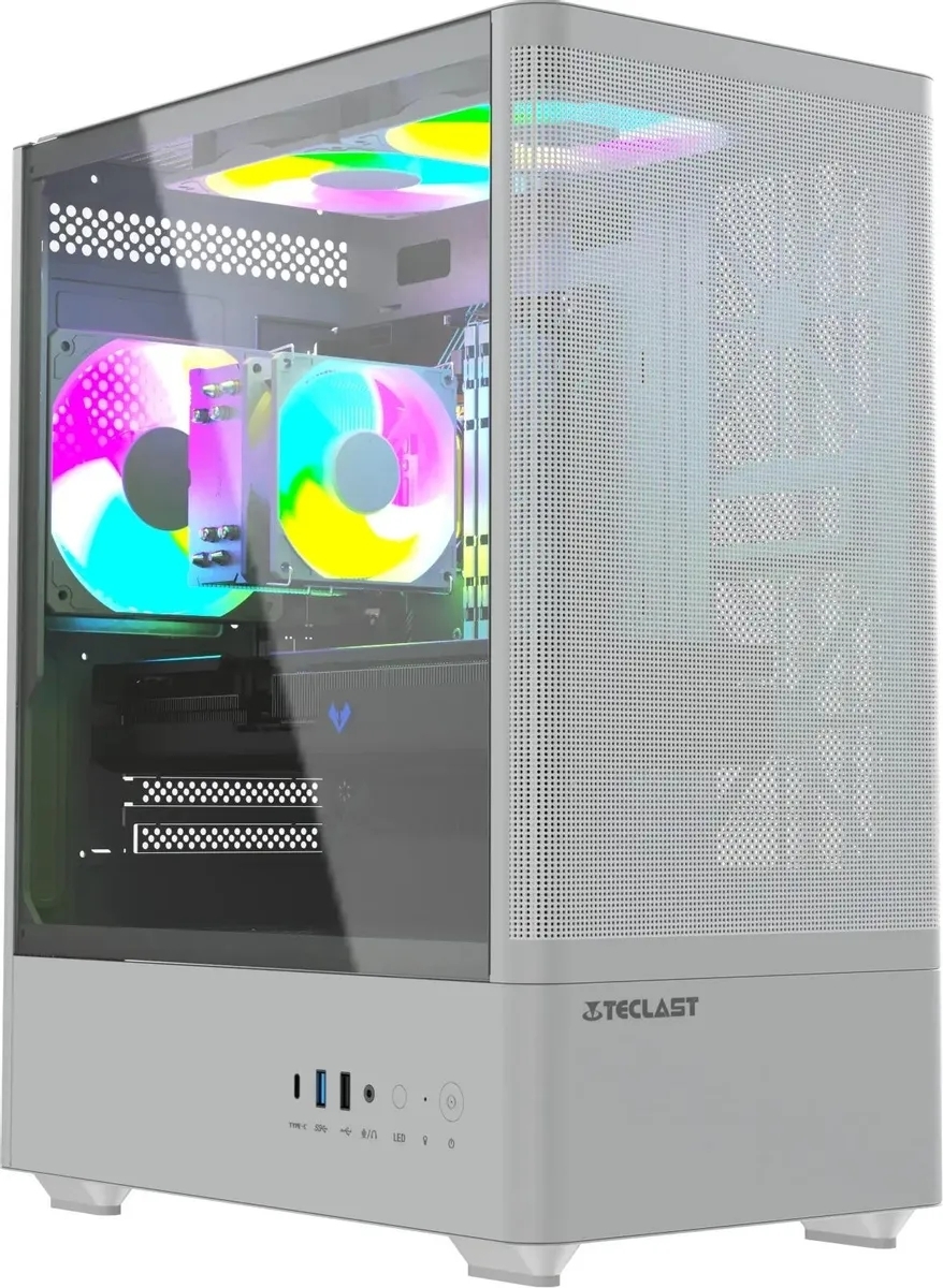 Компьютер Teclast G03 i5 14400F (2.5) 32Gb SSD1Tb RTX 5060TI 8Gb Windows 11 Pro GbitEth WiFi BT 500W белый (G03 14400F32G1T5060T8WKRU)
