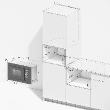 Встраиваемая микроволновая печь Monsher MMH 201 B, 59.3х38.5х31.3 см, мощность микроволновой печи 800-1250 Вт, мощность гриля 1000 Вт, 5 уровней мощности, электронное управление, многофункциональный дисплей, режим Микроволны/Гриль/Комби, автоменю8 программ, блокировка от детей, быстрый пуск, Принадлежности: высокая решетка для гриля, поворотный стол 245 мм, объем 20 л, : черный/стекло