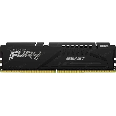 Оперативная память Kingston Fury Beast, DDR5, 16Gb (1x16Gb), 6400MHz, CL32, DIMM, с радиатором, черный