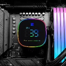 Система жидкостного охлаждения Thermalright Frozen Horizon 360 Digital (360мм, LED temp., Black, ARGB/Fans: 3x120мм, 68.9CFM, 28.2dBA, 2000RPM/Pump height 53.2мм, Rad thickness 27мм/S: 1700, 1200, 1851, 115X, AM5, AM4)