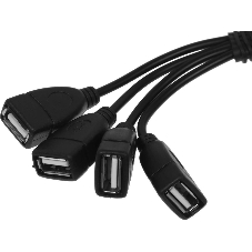 USB-концентратор Buro BU-HUB4-0.3-U2.0-Splitter, USB 2.0, USB 4 порта, USB