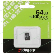 Флеш карта Kingston Canvas Select Plus microSDXC 64Gb C10 SDCS3/64GbSP