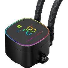 Система жидкостного охлаждения Thermalright Frozen Horizon 360 Digital (360мм, LED temp., Black, ARGB/Fans: 3x120мм, 68.9CFM, 28.2dBA, 2000RPM/Pump height 53.2мм, Rad thickness 27мм/S: 1700, 1200, 1851, 115X, AM5, AM4)