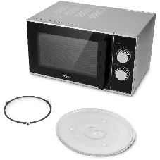 Микроволновая печь Vitek VT-MW0823 серебристый/черный, 23 л, 900 Вт, переключатели - поворотный механизм