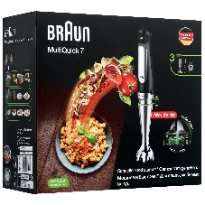 Блендер погружной Braun MQ7025X черный, 1000 Вт, плавная регулировка