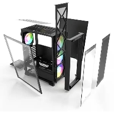 Компьютерный корпус Montech AIR 1000 PREMIUM черный без БП ATX 1x120мм 3x140мм 2xUSB3.0 audio bott PSU