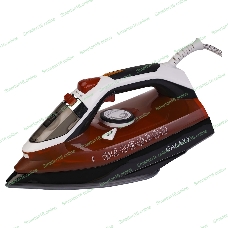 Утюг Galaxy GL 6131, оранжевый, паровой, 2500 Вт, подача пара до 50 г/мин, паровой удар до 230 г/мин, функции: автоотключение, самоочистка, антикапля, антинакипь, функция увлажнения, вертикальное отпаривание, керамическое покрытие подошвы, защита от перегрева, индикатор нагрева, резервуар для воды 370 мл