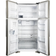 Холодильник Hitachi R-W660PUC7X GC шампань стекло двухкамерный 396/144л морозилка сверху, No Frost, Side by Side