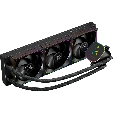 Система жидкостного охлаждения Thermalright Frozen Horizon 360 Digital (360мм, LED temp., Black, ARGB/Fans: 3x120мм, 68.9CFM, 28.2dBA, 2000RPM/Pump height 53.2мм, Rad thickness 27мм/S: 1700, 1200, 1851, 115X, AM5, AM4)