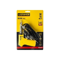 Паяльник STAYER 55307-70 master с пистолетной пластмассовой рукояткой 30 - 70Вт конус