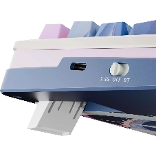 Клавиатура Redragon Flekact Pro гибридная, USB Type-A, Bluetooth, радиоканал, фиолетовый