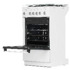 Плита комбинированная De Luxe 5040.40ГЭ (КР) ЧР белый, конфорок 4 шт, духовка 43 л, 50 см x 85 см x 50 см