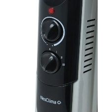 Обогреватель масляный Neoclima NC 9311, белый/черный, 2500 Вт, 25 м2, термостат