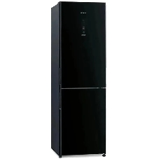 Холодильник Hitachi R-BG410PUC6X GBK черный двухкамерный 215/105л морозилка снизу, No Frost