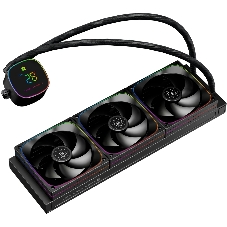 Система жидкостного охлаждения Thermalright Frozen Horizon 360 Digital (360мм, LED temp., Black, ARGB/Fans: 3x120мм, 68.9CFM, 28.2dBA, 2000RPM/Pump height 53.2мм, Rad thickness 27мм/S: 1700, 1200, 1851, 115X, AM5, AM4)