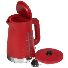 Электрочайник Bosch TWK4M224 красный, 1.7 л, 2200 Вт, скрытый нагревательный элемент