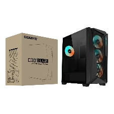 Компьютерный корпус Gigabyte C301 Glass MidTower, ATX, USB-C x1, USB 3.0 x2, Audio I/O, GPU:400мм, черный, TG