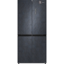 Холодильник Weissgauff WCD 450 Rock Glass NoFrost Inverter графит темный трехкамерный 287/163л морозилка снизу, No Frost, Side by Side
