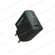 Сетевое зарядное устройство MORE CHOICE NC61a черный - 1USB+1USB-C 3.0A PD 20W+QC3.0 быстрая зарядка для Type-C
