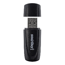 Флешка USB Smartbuy Scout black (SB064Gb2SCK), 64Gb, USB 2.0, R/W 15/8, черный