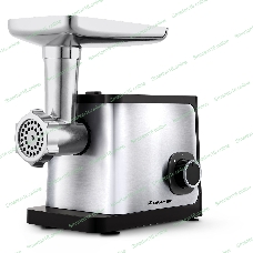 Мясорубка электрическая BRAYER BR1615 черный/серебристый, 1800 Вт, 1.5 кг/мин, реверс, защита от перегрузки, насадки - 4