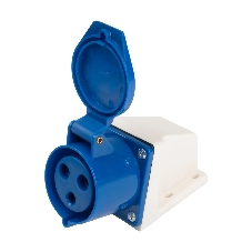 Розетка стационарная для наружной установки PPC 123 2Р+РЕ 32А 220В IP44 Jazzway