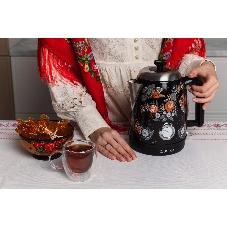 Чайник электрический GARLYN Flower Grace K-400 черный