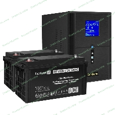 Комплект Источник бесперебойного питания EX295989RUS + батарея 120Aч EX282988RUS 2шт (инвертор, синус, для котла) ExeGate SineTower SZ-2000.LCD.AVR.3SH.1C13.USB <2000VA/1600W, чистый синусоида, LCD дисплей, AVR, 3хSchuko+1хC13, USB, линейно-интерактивный, черный> + батарея ExeGate DT 12120 (12В, 120Ач) 2шт