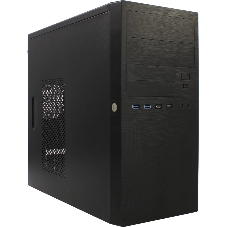 Корпус Powerman ES555BK-450W Black, Mini-Tower, чёрный, БП 450 Вт