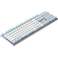 Клавиатура проводная A4Tech Fstyler FS100 Neon, USB, синий/белый