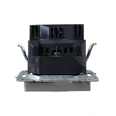 Розетка 1-местная IEK BRITE РЮш11-1-БрА (BR-R14-16-U22-018-K47) с заземлением, с защитными шторками, 16А, с USB A+C 18 Вт, алюминий