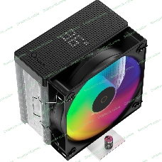 Кулер для процессора Ocypus Gamma A40 BK ARGB Digital, 100мм ARGB FAN, Top Display Panel, 4 HEAT PIPES, 4-PIN PWM, 600-2400 RPM, 29.5DBA, HYDRO BEARING, LGA115X/1200/1700/18XX, AM4/AM5
