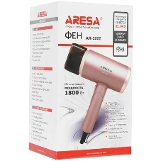 Фен ARESA AR-3222 розовый, 1800 Вт, компактный