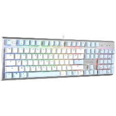 Клавиатура проводная A4Tech Fstyler FS100 Neon, USB, синий/белый