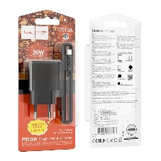 Сетевое зарядное устройство HOCO (6942007603843) CS13Aaa 1Type-C PD 20W, черный