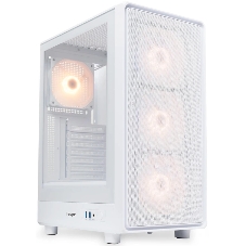 Компьютерный корпус HSPD M510, Mesh Mid Tower, белый, TG, 0.5 SPCC, 4x120мм ARGb ATX, mATX, mITX 180/280/160мм 1x2.5