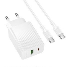 Сетевое зарядное устройство BOROFONE (6941991122927) BAS76Aaa 1USB+1Type-C 3.0A QC3.0 PD30W для Type-C Type-C White Сетевое зарядное устройство BOROFONE (6941991122927) BAS76Aaa 1USB+1Type-C 3.0A QC3.0 PD30W для Type-C Type-C White