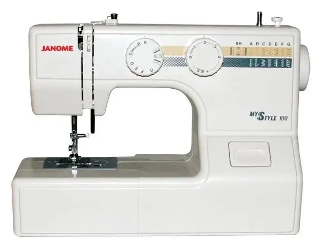 Швейная машина Janome My Style 100 белый, электромеханическая, горизонтальный, 13 операций, петля полуавтомат