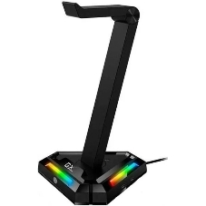 Держатель для наушников Headphone stand Genius GX-UH100, RGB, USB-A x2/USB-C x2, USB 2.0