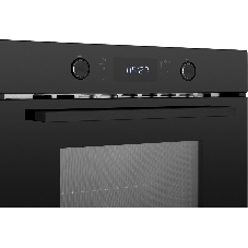 Духовой шкаф компактный с СВЧ встраиваемый Weissgauff OE 449 PDB Black Edition черный