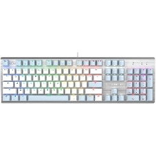 Клавиатура проводная A4Tech Fstyler FS100 Neon, USB, синий/белый
