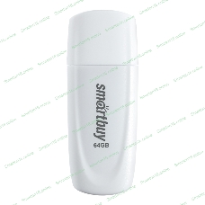 Флешка USB Smartbuy Scout White (SB064Gb2SCW), 64Gb, USB 2.0, R/W 15/8, белый