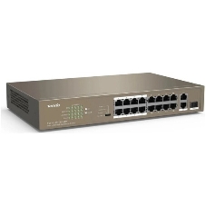 Коммутатор неуправляемый IP-COM F1118P-16-150W PoE, 18 портов, 18х100 Мбит/с, 2x1 Гбит/с, PoE 16х30 Вт (до 130Вт)