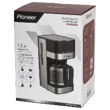 Кофеварка капельная Pioneer CM052D серебристый/черный, исп. кофе - молотый, 1.5 л, 900 Вт