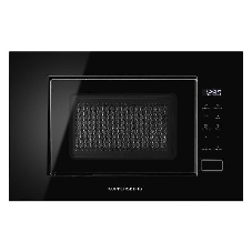 Встраиваемая микроволновая печь Kuppersberg HMW 620 B, объем 20 л, мощность 700 Вт, поворотный стол, High-Tech, 9 автоматических программ, гриль, сенсорное управление, черный